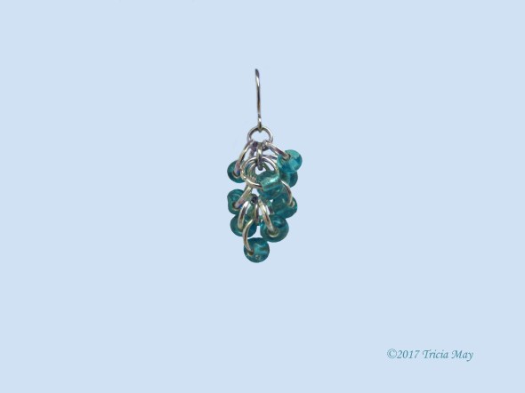 Earrings - Beads-light blue-clear ©