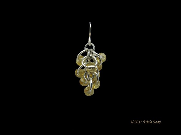 Earrings - Beads-yellow-clear ©