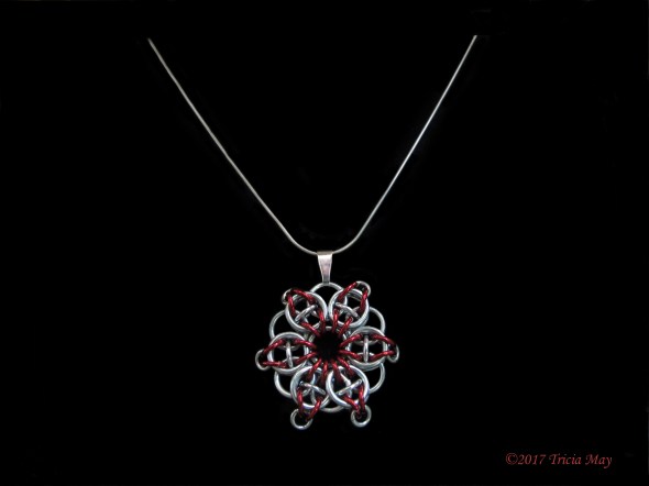 Pendant-Red, silver, red ©